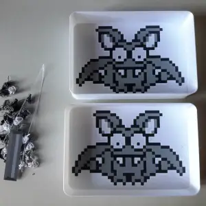 Bomb-Bat - 05, multicolor pixel art nesting box