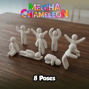 Mecha Chameleon game characters – 8 poses + idle
