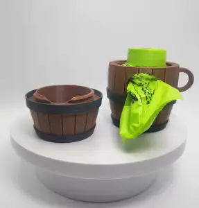 Barrel Waste Bag Holder