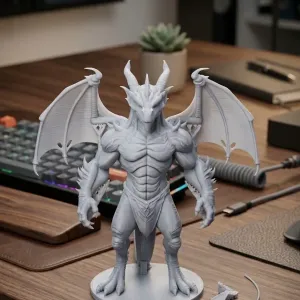 winged humanoid dragon