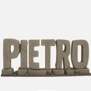 Nome Pietro estilizado