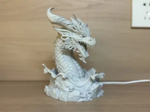 巨龙咆哮-台灯-氛围灯-书立摆件