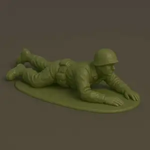 Green Toy Soldier Crawling