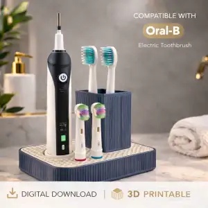 Electric toothbrush holder STL, Oral-B organizer stand