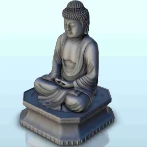 Statue of Buddha sitting in meditation 1 - Japan China Korea