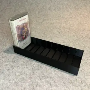 Simple stand for 10 cassette tapes