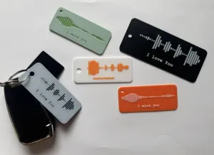 Soundwave Keychain (audio → keychain)