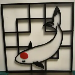 Decorative Koi Panel / Wall Art - Tancho