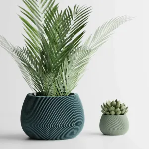 Modern ribbed Planter Plant Pot Vase Series 7