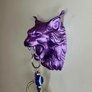 Wall mounted Maine coon cat decoration or Key chain holder