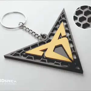 Cupra honeycomb logo kerychain