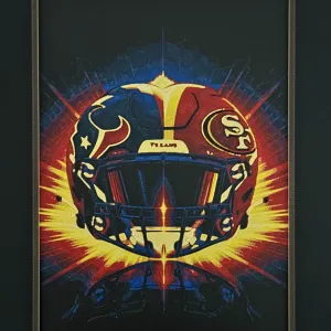 HueForge Texan's and Niners Helmets