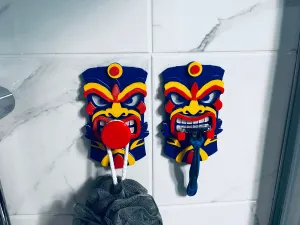 Razor and sponge bathroom holder