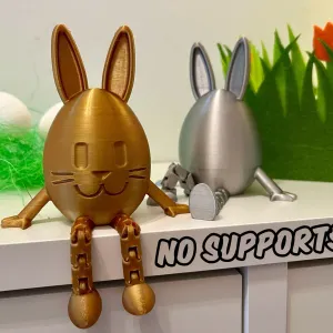 Flexi Easter Egg Bunny (articulated - no supports)