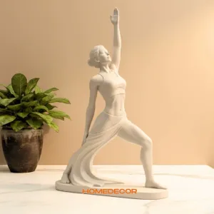 Graceful Warrior Yoga Statue