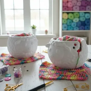 Sheep Yarn Bowl - Cute & Functional Knitting Holder