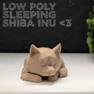 Low Poly Sleeping Shiba Inu