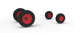 Wheel Set of Racing Combine Harvester Version 1 Scale 1:25