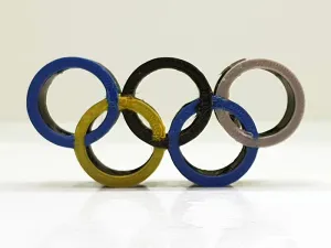 Paris-Olympic rings text flip