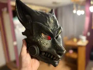 Cyberpunk fox-mask