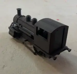 Working electric train with rails