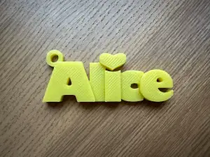Alice name keychain