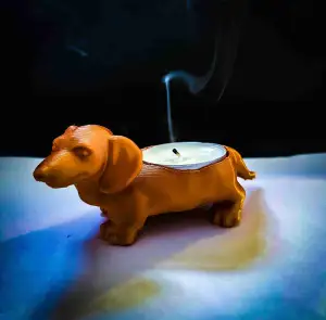 Dog candle