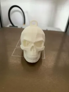 Low Poly Skull Keychain–Stylish 3D Printed Keyring