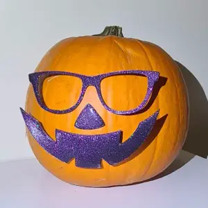 Halloween Pumpkin Push Pins - Pumpkin with Glasses (Frames)