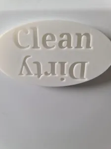 Magnet sign dirty or clean for the dishwasher