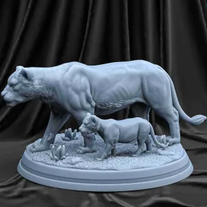 lioness and cub