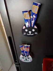 🐱 Cat Face Refrigerator Organizer – Cute Magnetic Storage