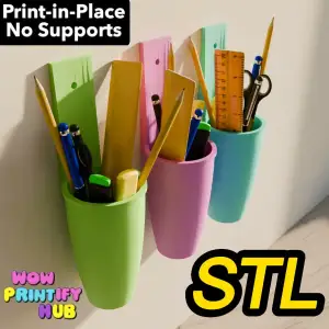 Wall Mounted Pen Holder STL
