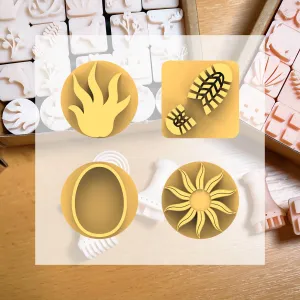Free Ceramic Clay Stamp Sample (4 pcs, 20 mm)