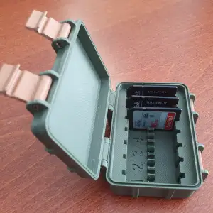 Rugged Box for Secure SD Card Storage.