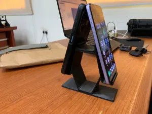 Dual Phone Holder – Two-Tier Desktop Smartphone Stand