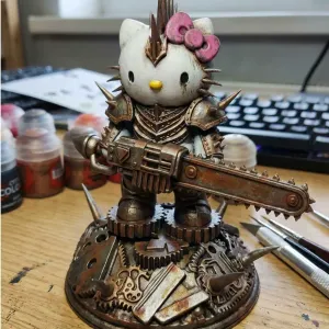 Battle Kitty Warrior | Warhammer Style Mashup
