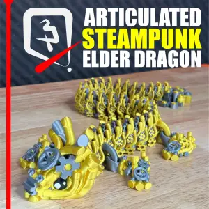 Steampunk Dragon Elder — The Seamless Clockwork Legend