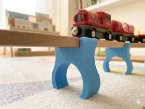 Wooden Train Bridge Support