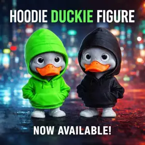 Cool duck in a hoodie