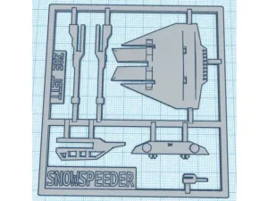 Star Wars Snowspeeder Kit Card by Zjett23