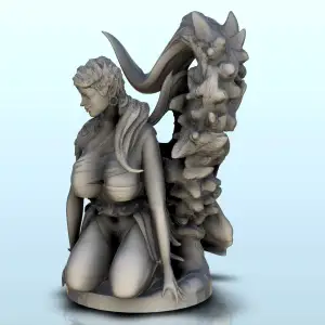 Double winged fairy kneeling with cape (censored version) (3
