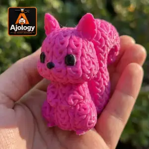 Cute Knitted Squirrel – STL & 3MF Files for 3D Printing