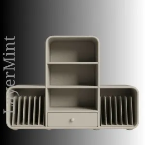 Modern Desk Organizer with Drawer and Side Compartments