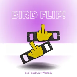Bird Flip Shoe lace tag