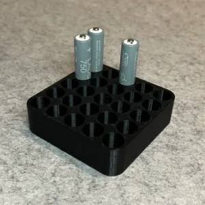 Battery holder for 25 AAA batteries