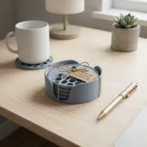 Honeycomb Cup Holder and Storage Box Set Bee Hexagon Design