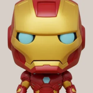 Iron Man Funko Style STL – Marvel Superhero Chibi Figure – H