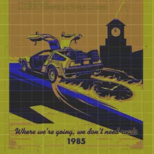 HueForge Delorian FanArt 4 col - 3mf full configure incluide