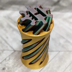 Spiral Vortex Fidget Letter H - Passthrough Toy 180 deg